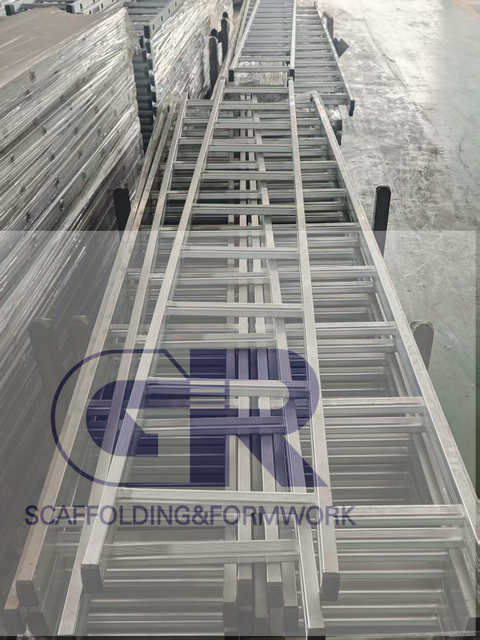 Wholesale Customization Scaffolding Straight Ladder Vertical Ladder Aluminum Single Stair Ladder